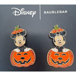 Disney x BaubleBar Mickey Pumpkin Halloween Earrings